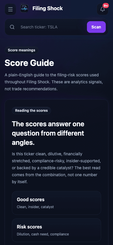 Score Guide product screenshot